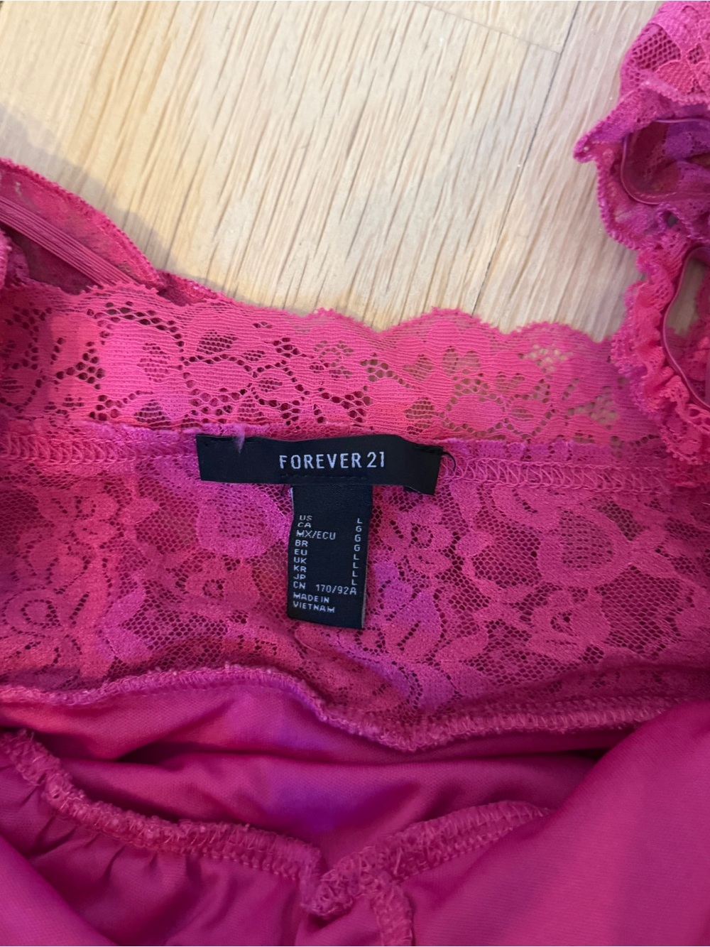 vintage layered pink lace babydoll dress - Picture 5 of 6
